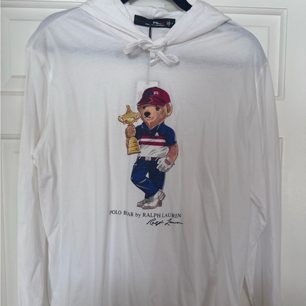 Official 2023 Ryder cup Ralph Lauren  White Hoodie with Polo Bear